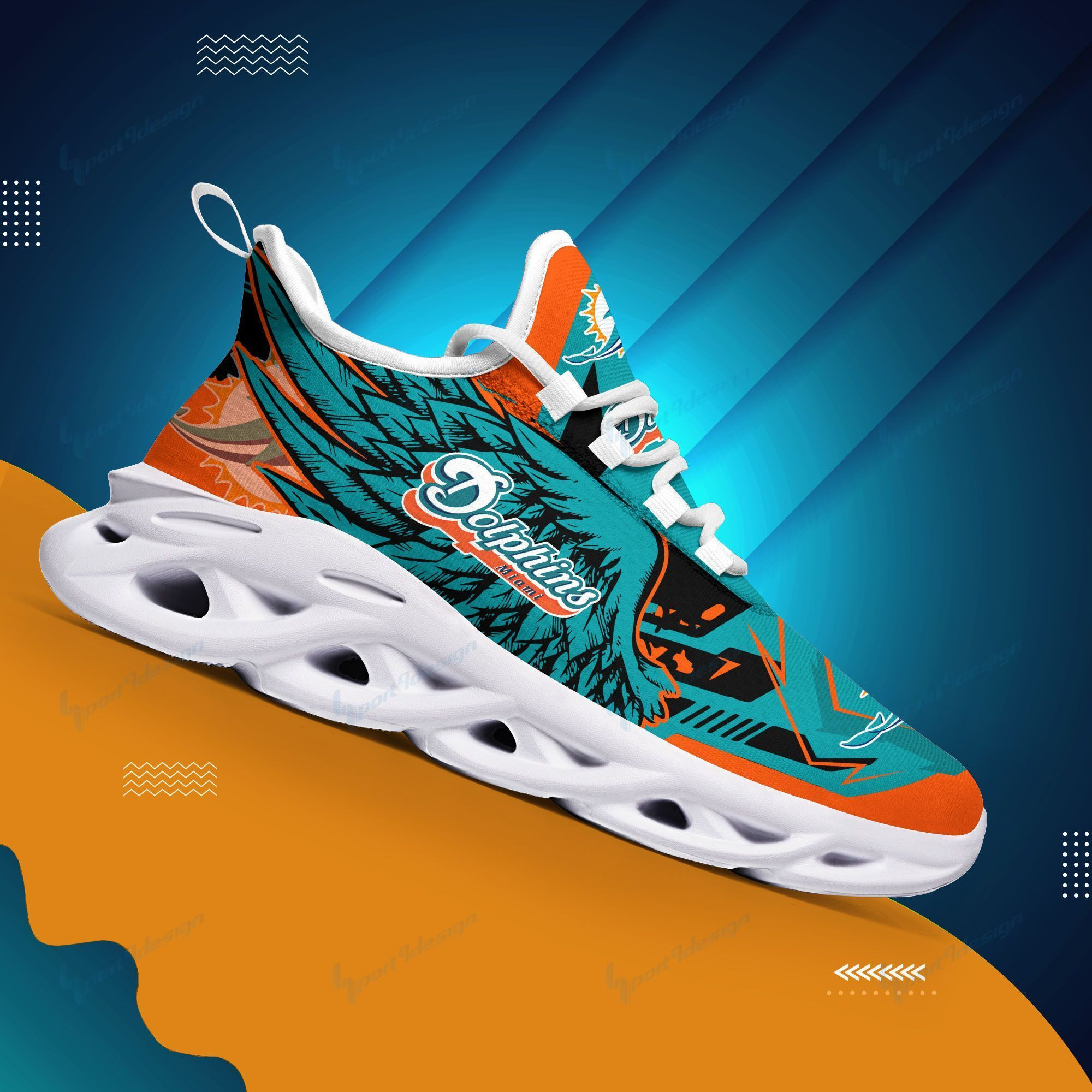 Miami Dolphins Yezy Running Sneakers 204