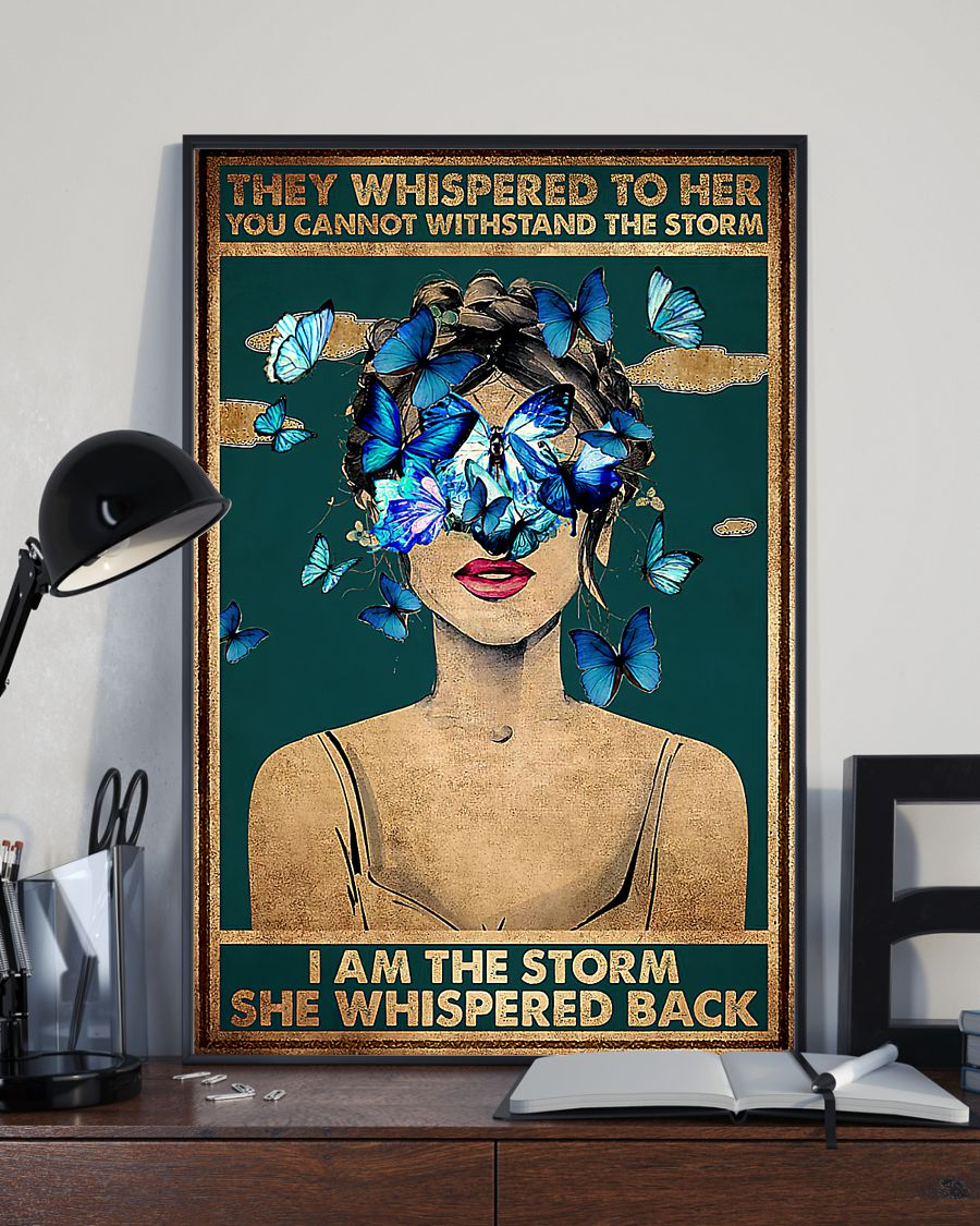 Butterfly Girl Poster Canvas They Whispered To Her Vintage Poster, Home Decor Print