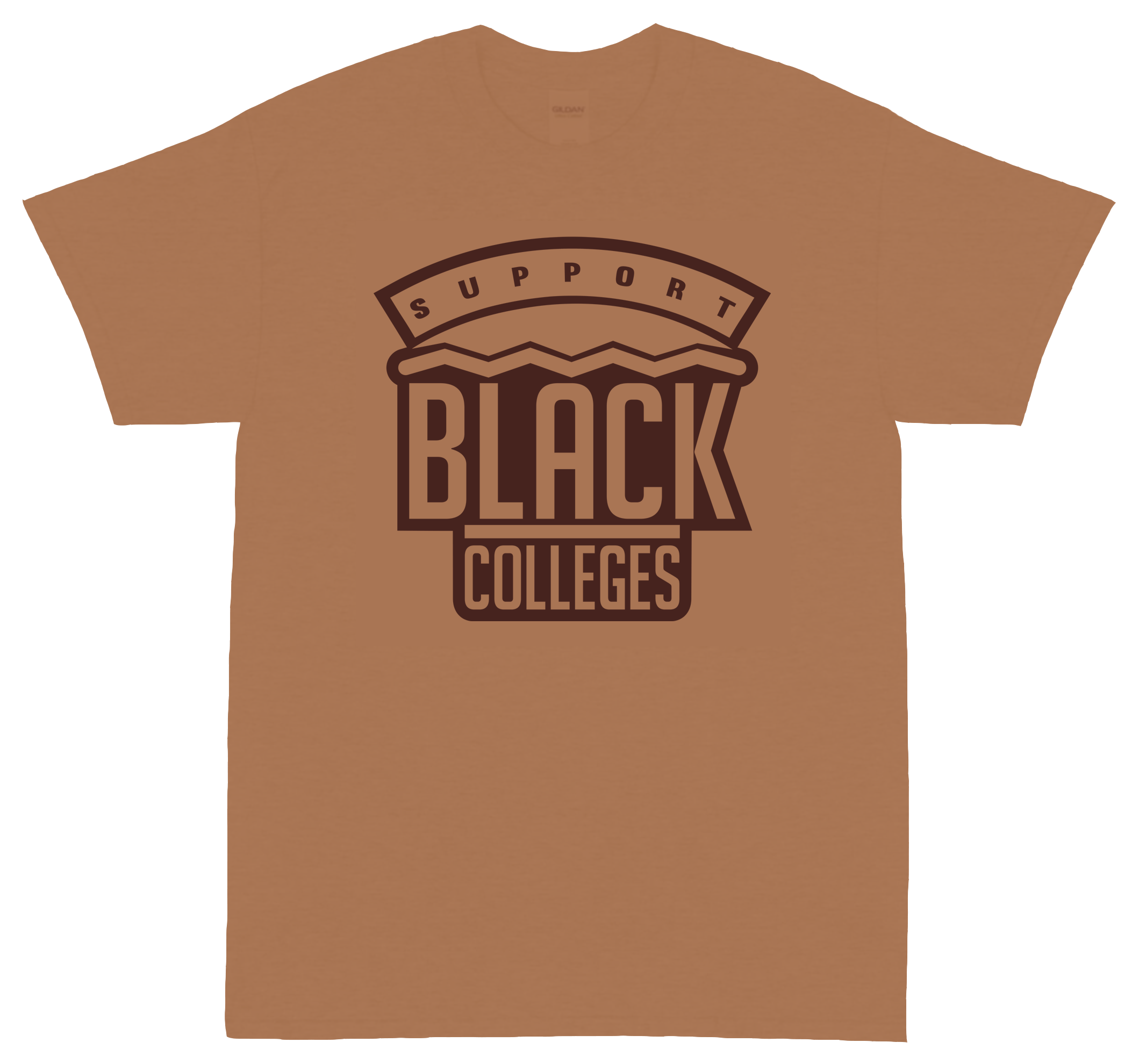 “Support Black Colleges” Melanin Collection Short-Sleeve T-Shirt In “Caramel”