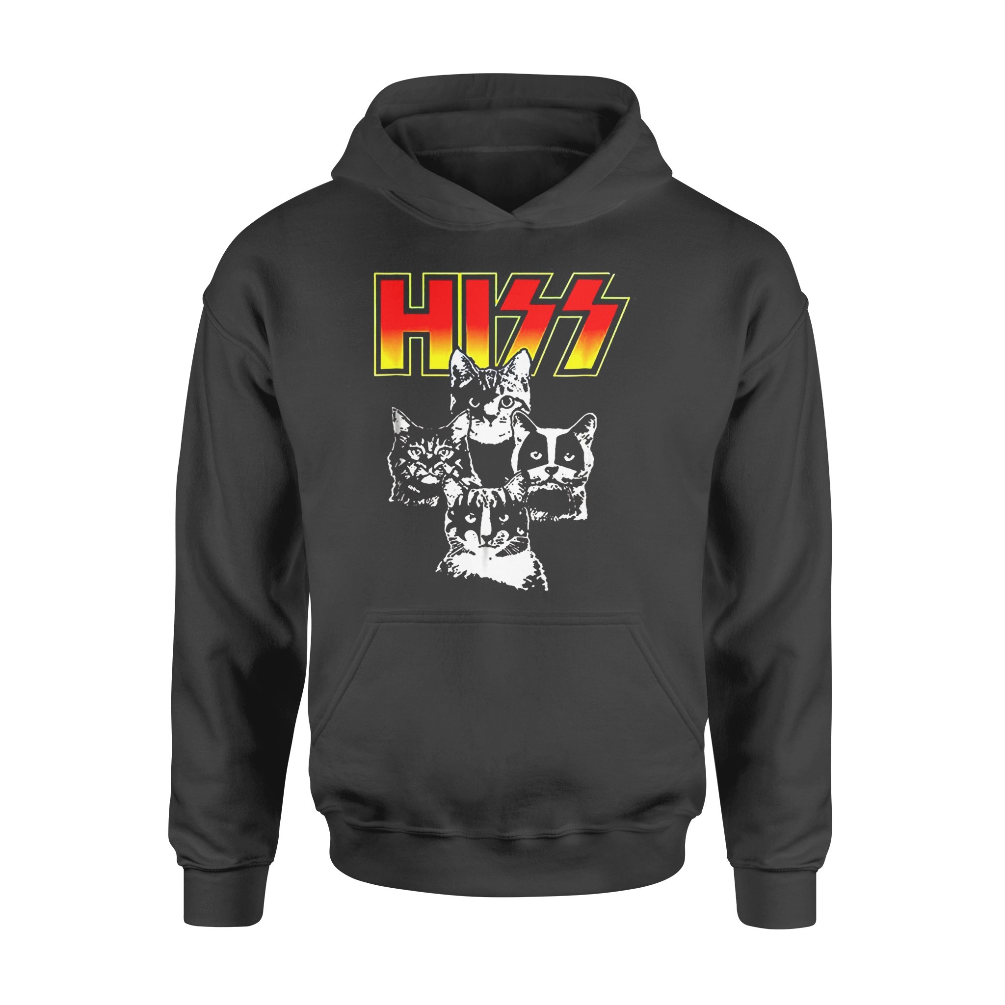 Cat Gift Idea – Hiss Funny Cute Cat Mom Kitten Cats For Rock Lovers – Standard Hoodie