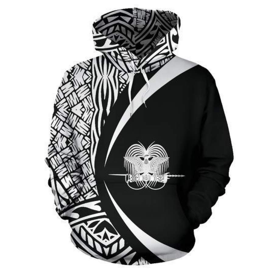 Papua New Guinea Polynesian Hoodie – Circle Style 02 ZIP-NVD1122