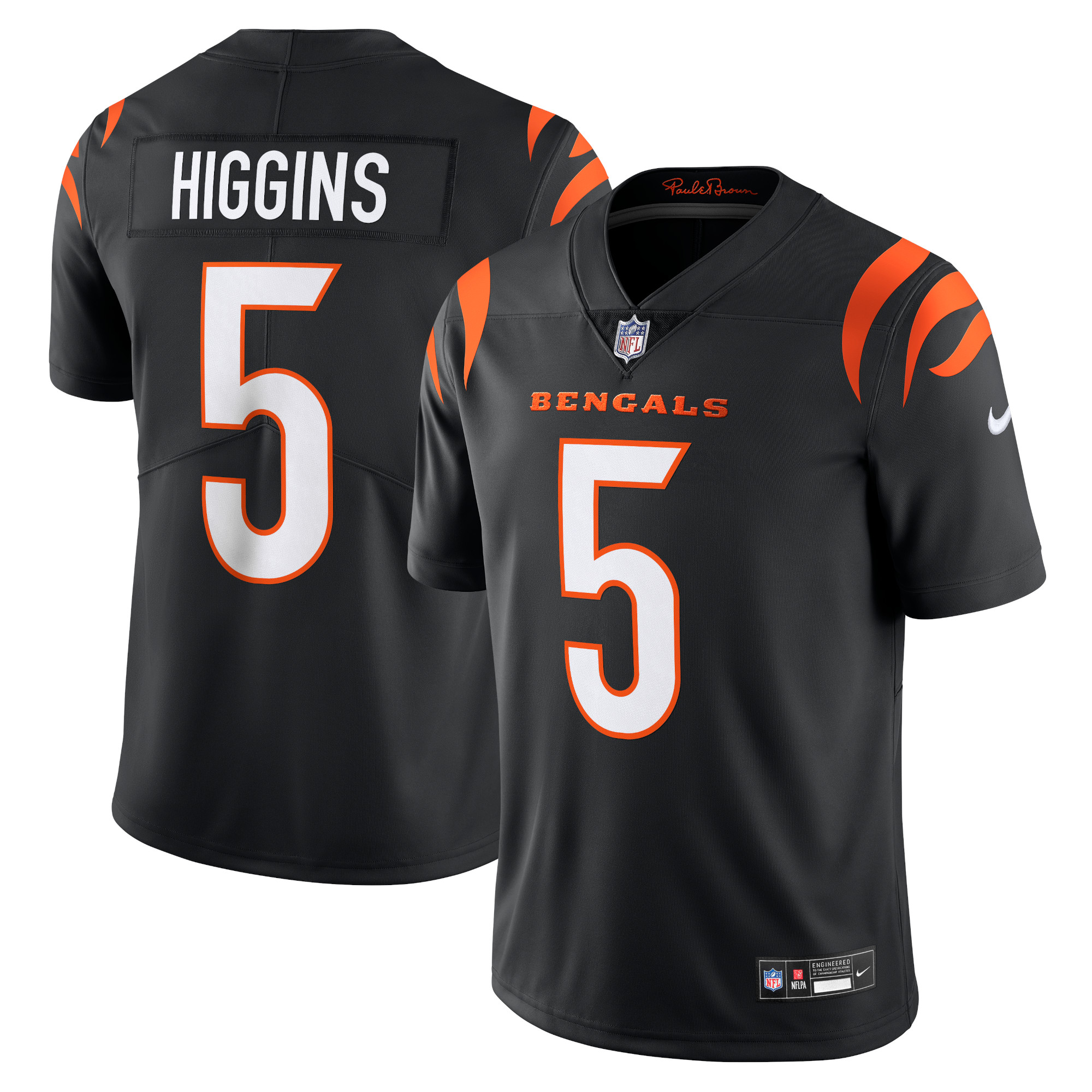 Men’s Cincinnati Bengals Tee Higgins Black  Vapor Untouchable Limited Jersey