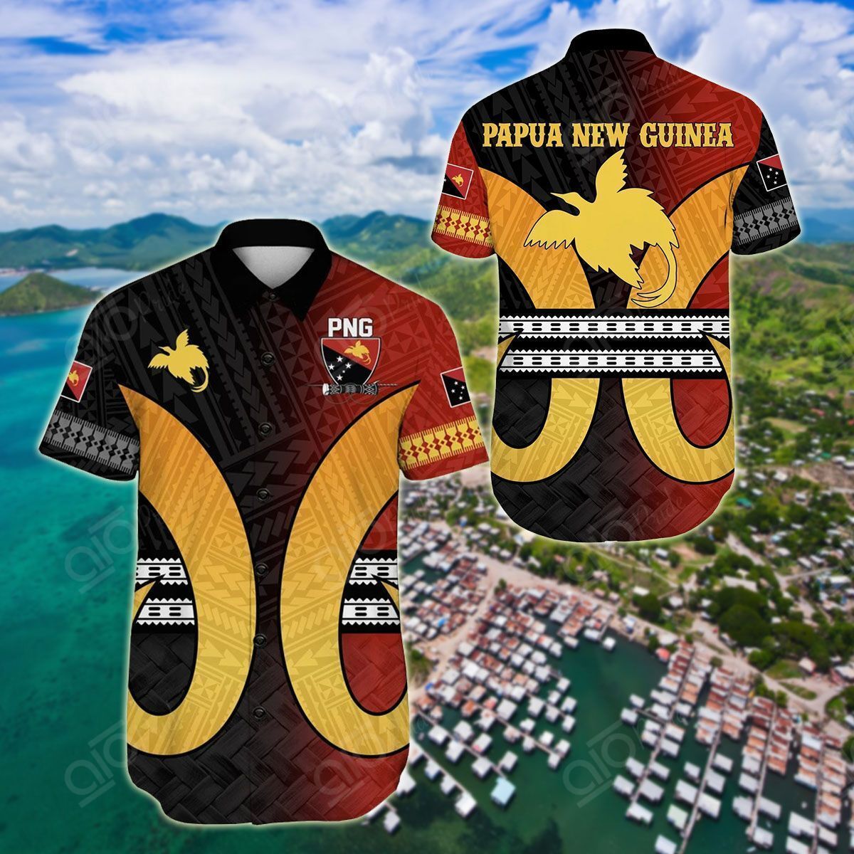 Shop From 1000 Unique Hawaii Papua New Guinea Descendants Short Sleeve Linen Button Down Shirt Ha16305