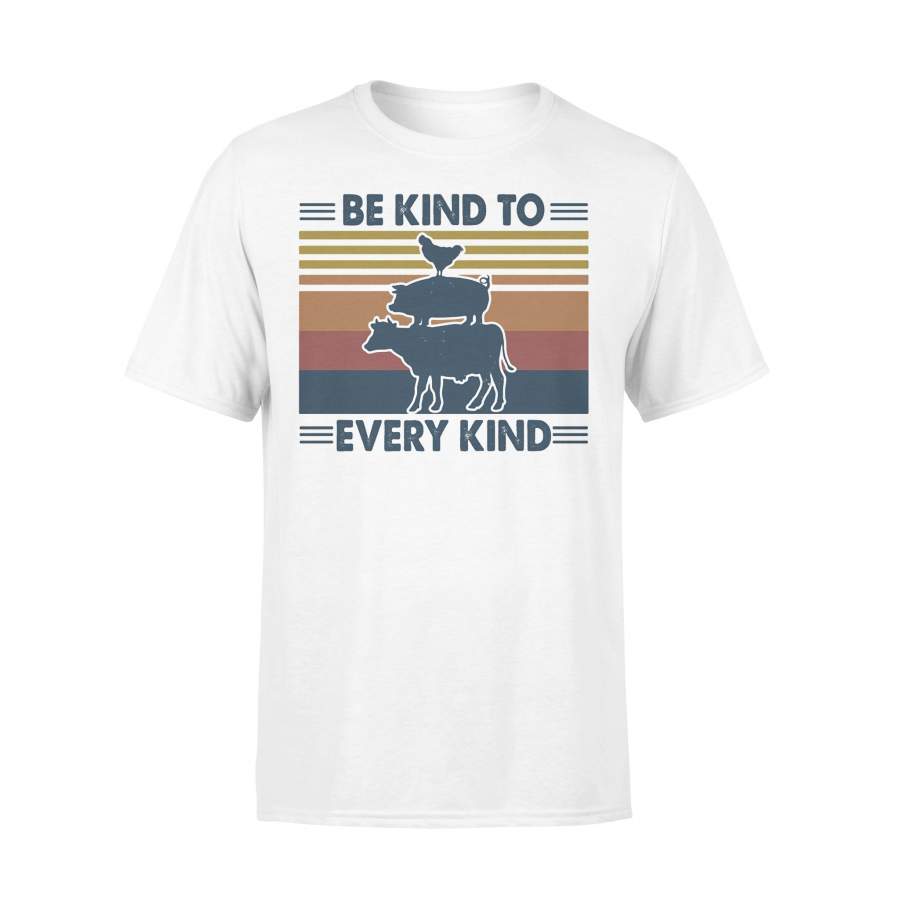 Animal Be Kind To Every Kind Animal Lovers Vegan Vintage – Standard T-shirt