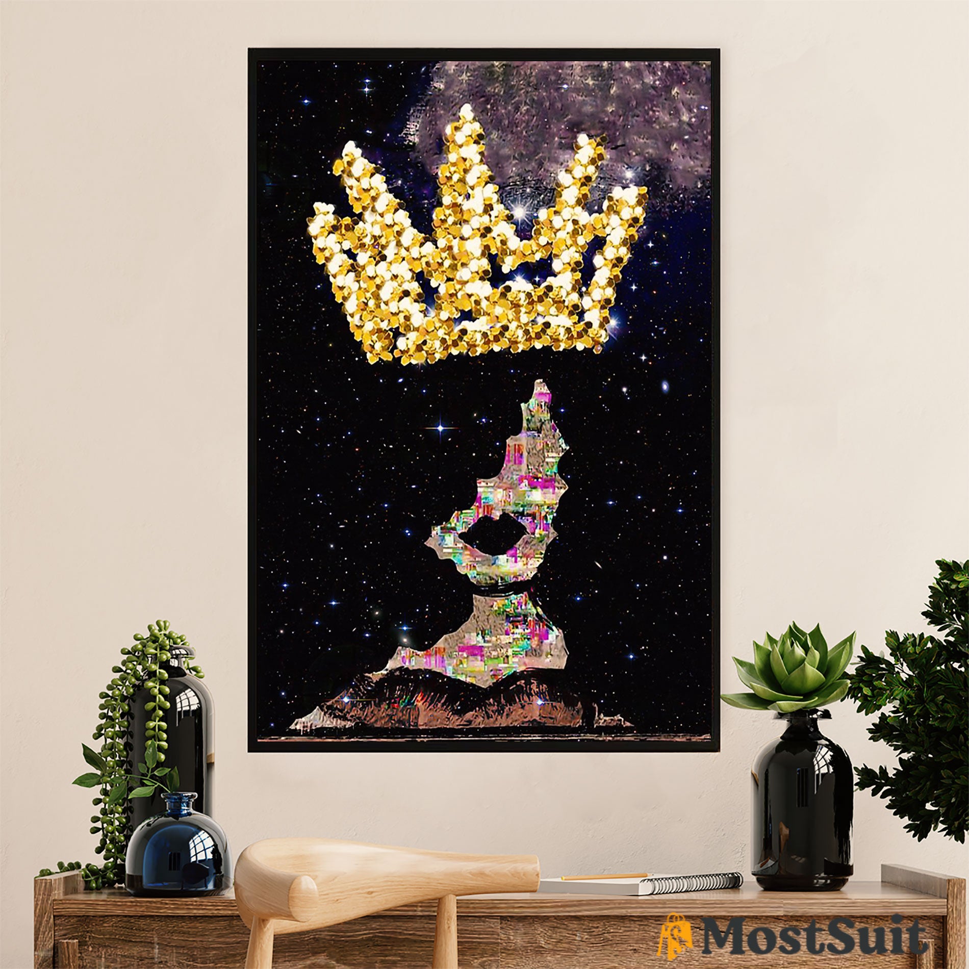 African American Afro Poster | Gift For Black Girl | Juneteenth Day Room Wall Art – Black Queen Galaxy