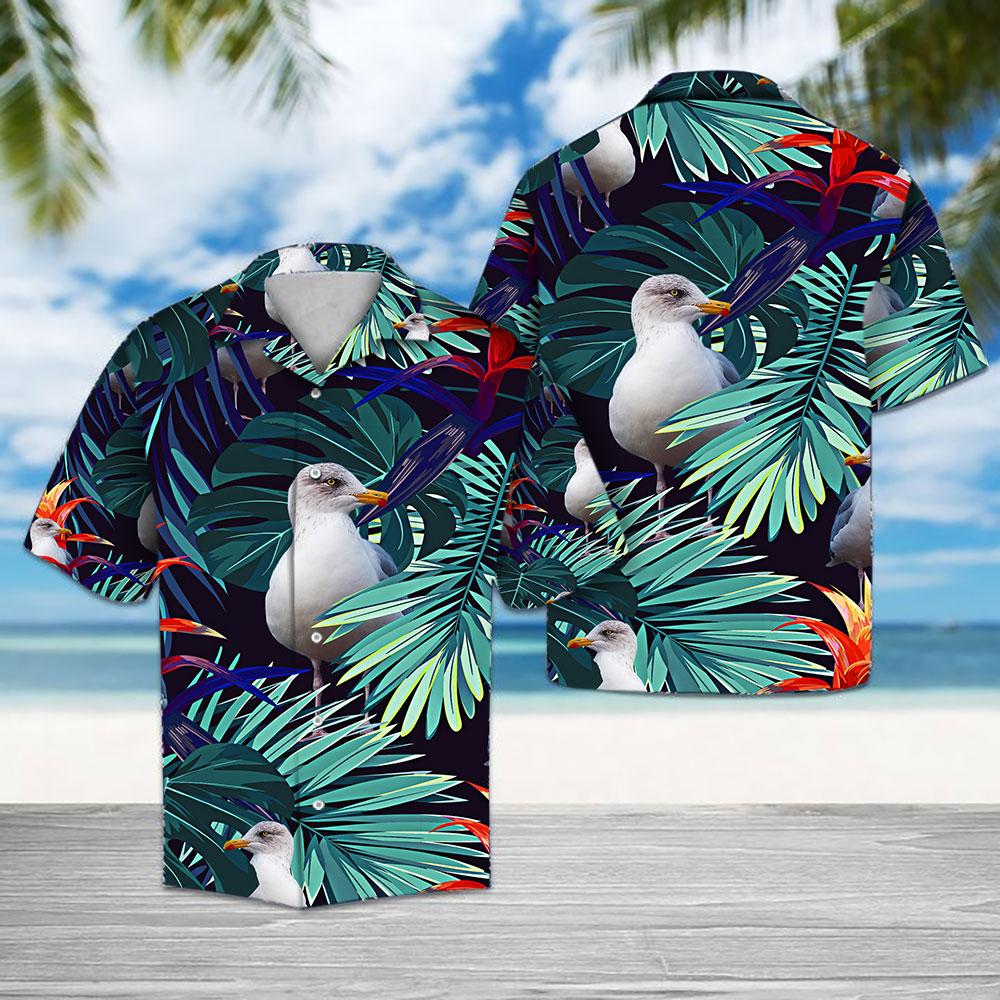 Tropical Seagull Hawaiian Shirt