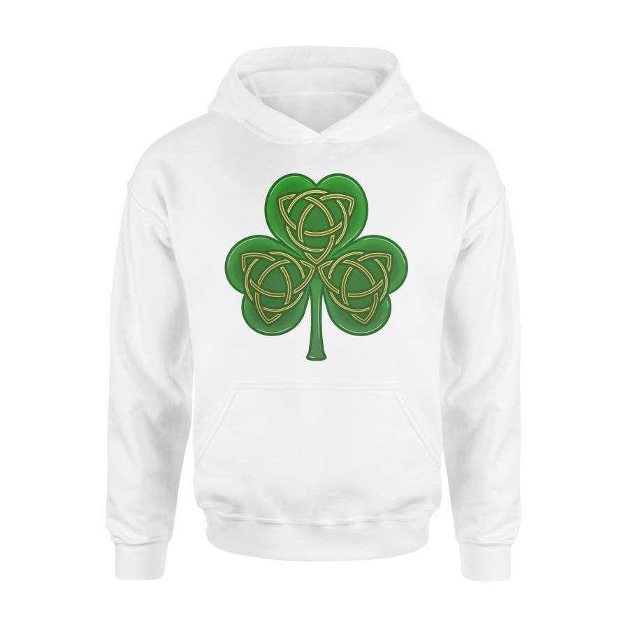 Irish Celtic Trinity Knot Shamrock Hoodie
