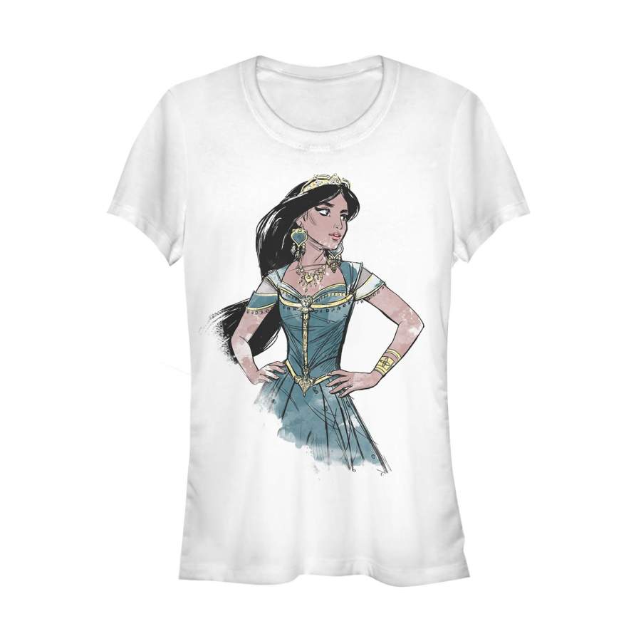 Aladdin Junior’s Jasmine Sketch Profile  T Shirt