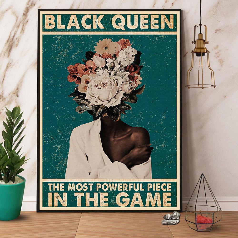 Black Queen The Most Powerful Piece In The Fame Paper Canvas Prints Poster Wall Art