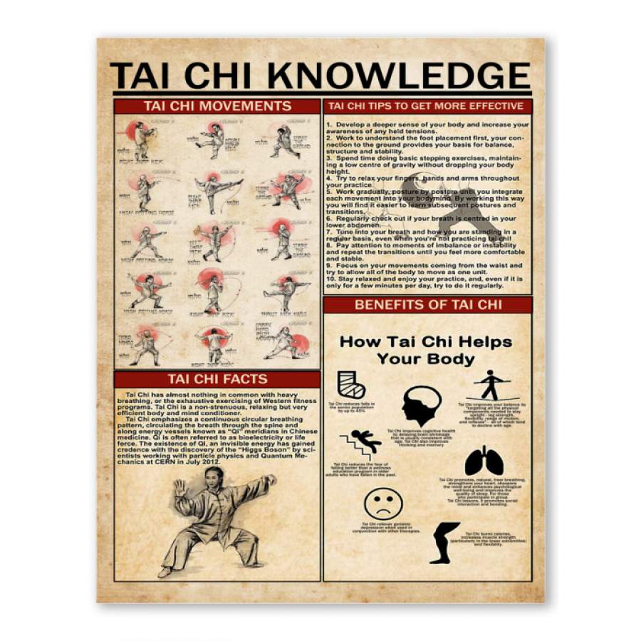 Tai Chi Knowledge Special Custom Design Poster Meaningful  Gift