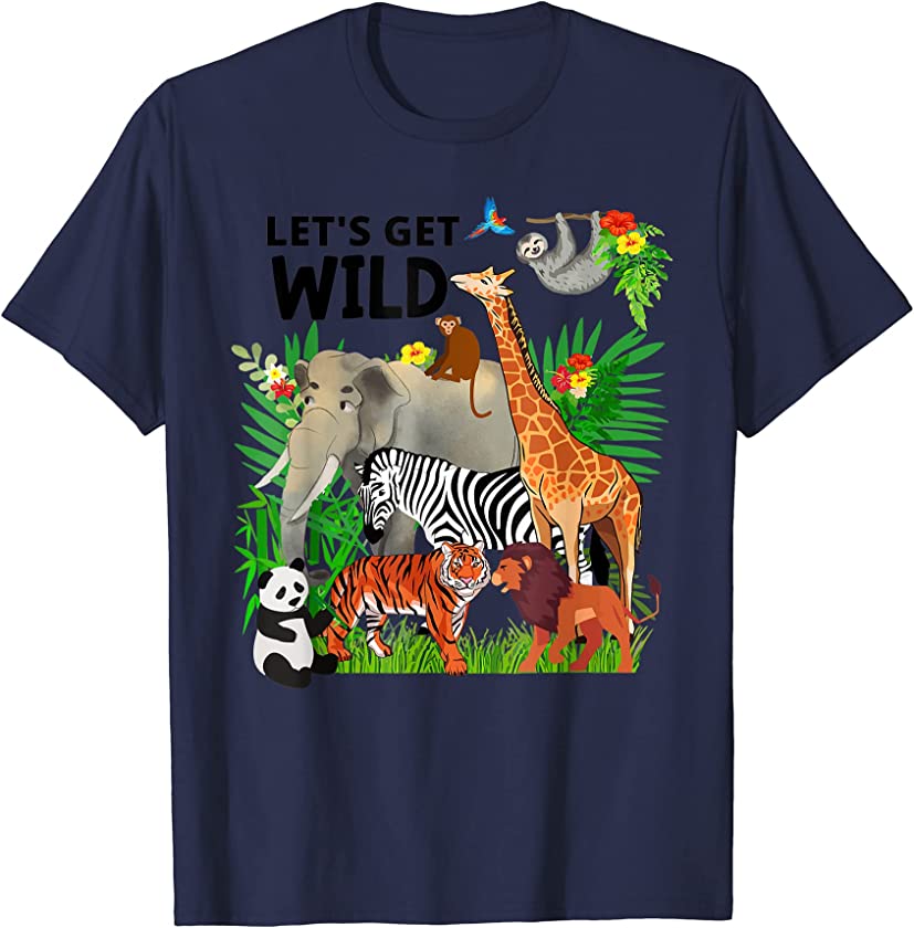 Zoo Animals Wildlife Birthday Party A Day At The Zoo Safari T-Shirt