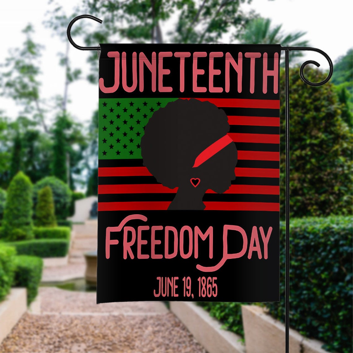 Juneteenth African Flag, Black Lives Matter Flag, Black Freedom Flag, Juneteenth Flag, African American Civil Rights Lawn Yard Decor Pg008