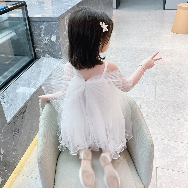 2022 summer new girls cute wings gauze dresses Korean version princess dress children’s clothing for girls baby girl clothes alx