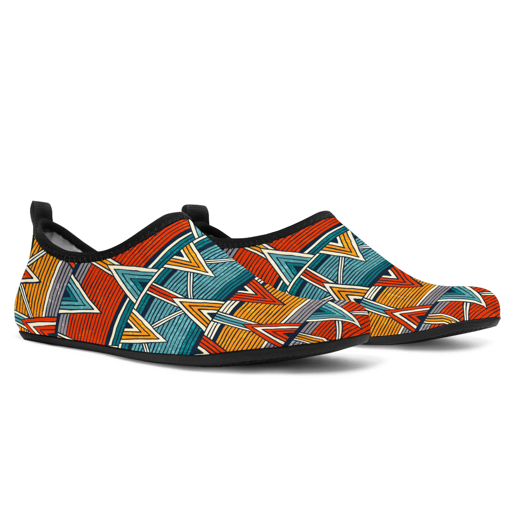 Kente Print African Design Themed Aqua Water Shoes