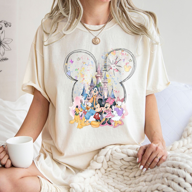 Comfort Colors® Mickey And Friend T-Shirt, Disney Castle Shirt, Disneyland Shirt, Mickey and Minnie Shirt, Disney Vacation T-Shirt