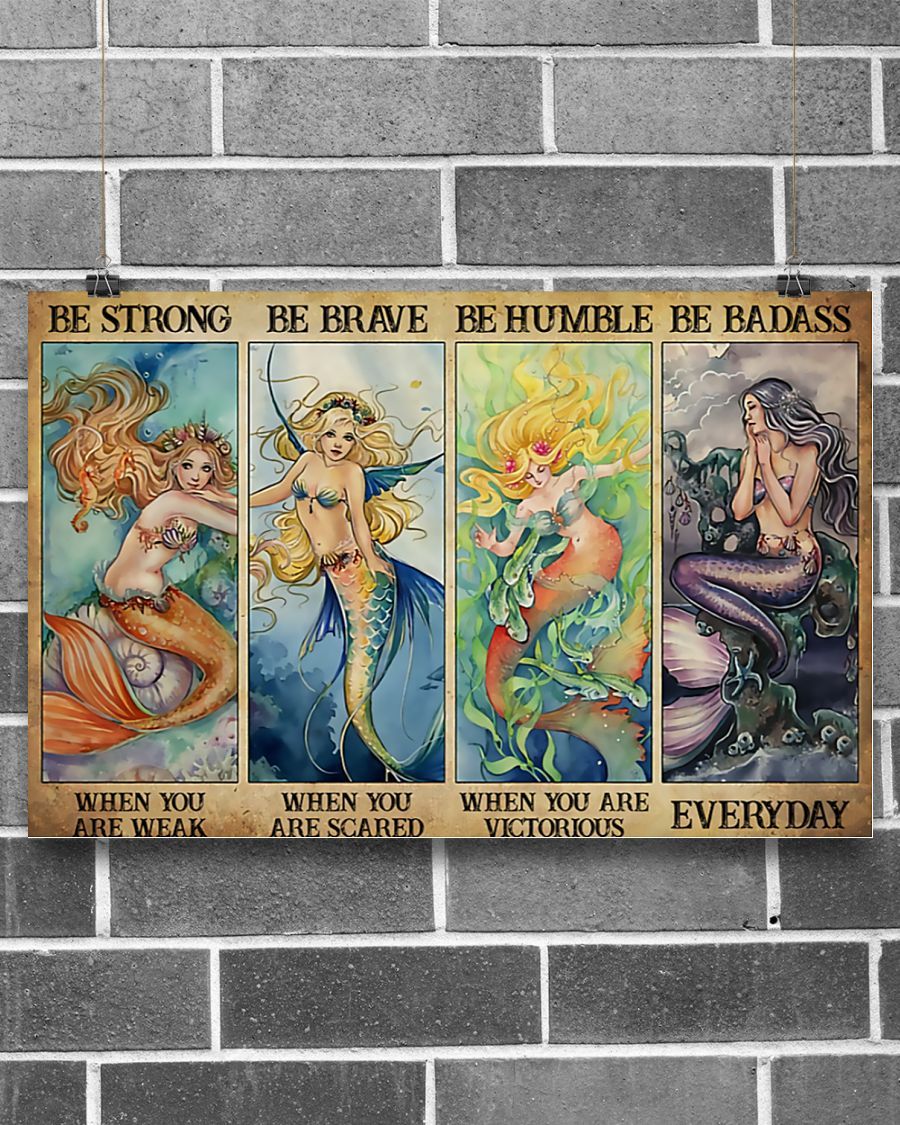 Mermaid Be Humble When You Are Victorious Horizontal Canvas And Poster | Wall Decor Visual Art
