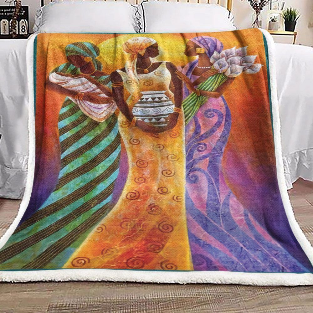 African American Artist African Art VD1610005F Sherpa Fleece Blanket