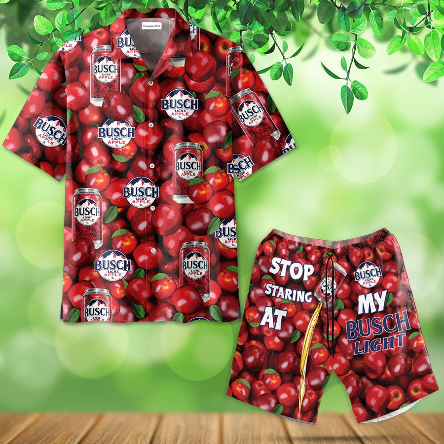 Stop Staring At My Busch Light Apple Hawaii Shirts Or Beach Shorts Ha88849