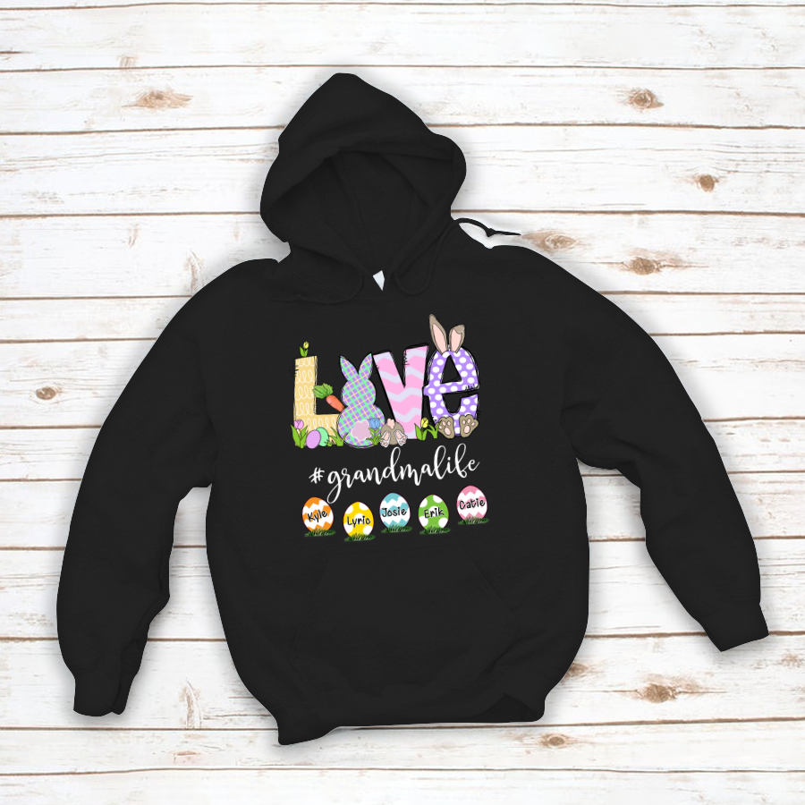 Personalized Love Grandma Easter Art Hoodie