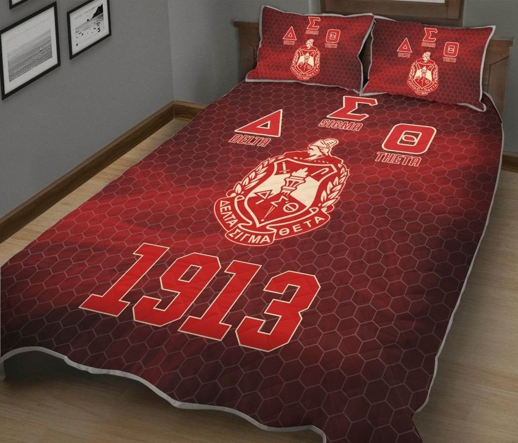 Wonderprint Home Set Delta Sigma Theta Bee Style Quilt Bed Set Lt10