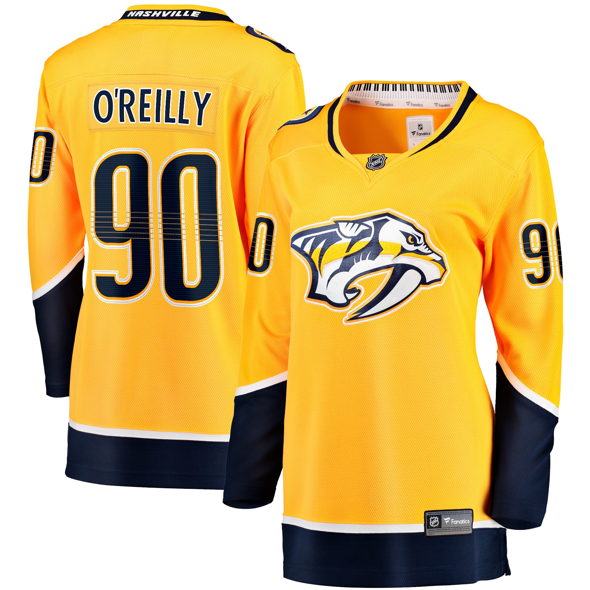 Ryan O'Reilly Nashville Predators Branded Women's Home Premier Breakaway Player Jersey – Gold