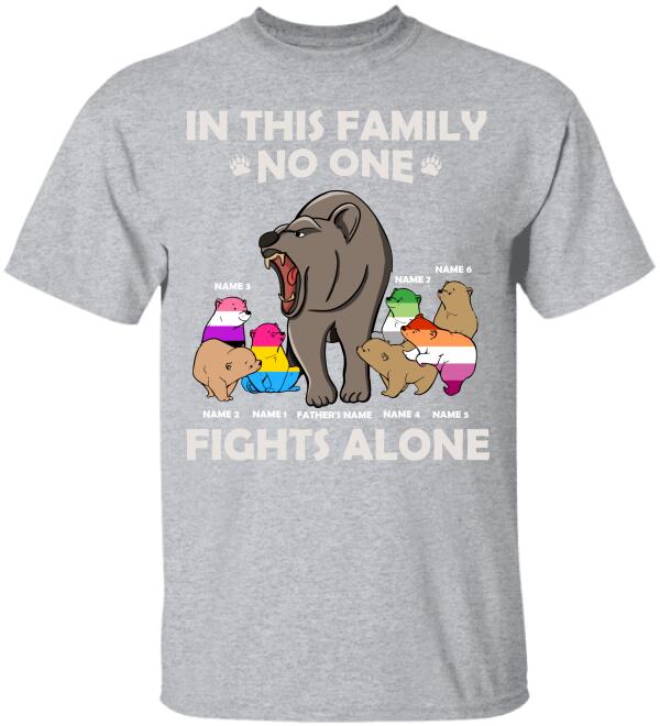 Bear Lgbt – In This Family No One Fights Alone – Personalized Shirt