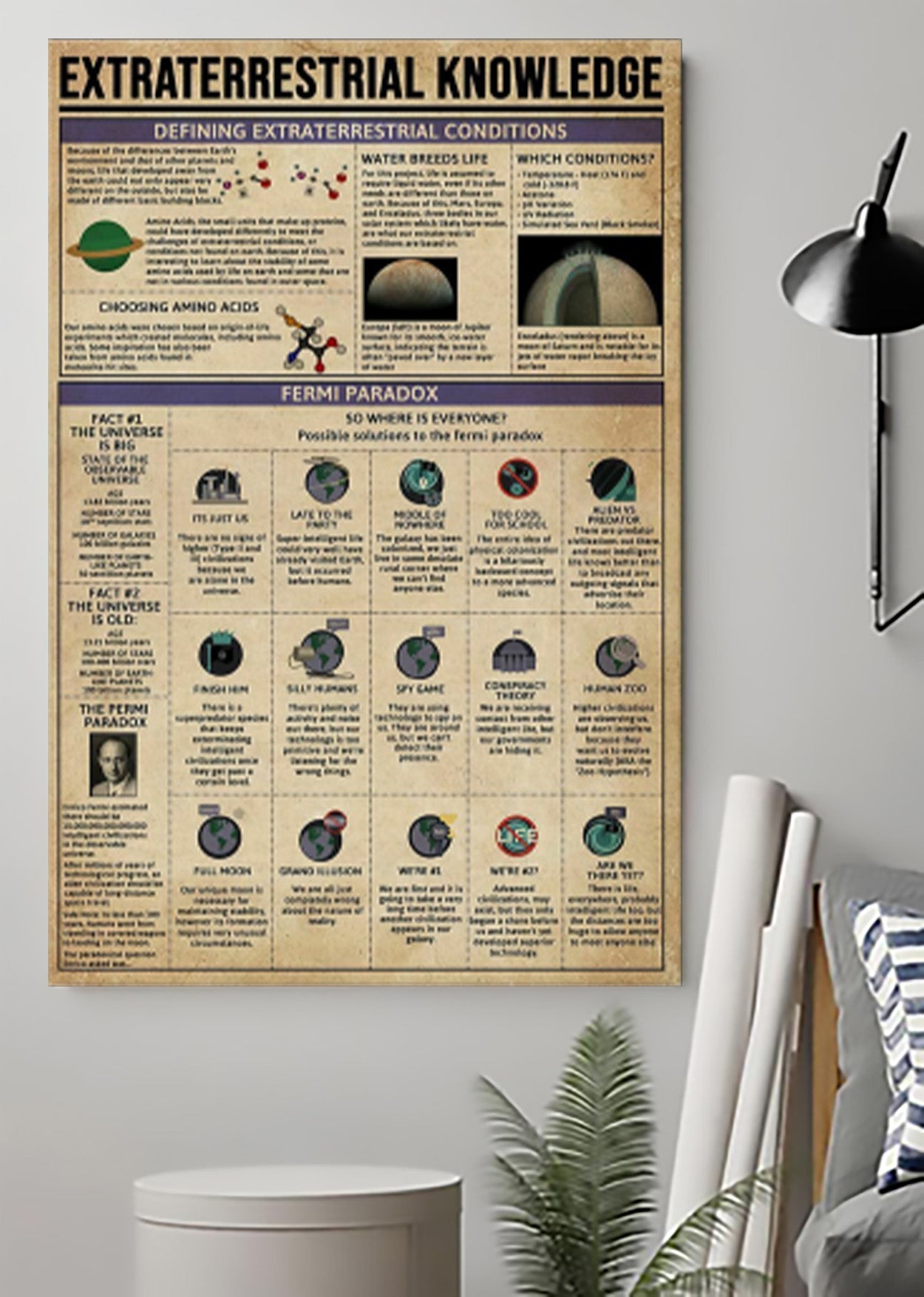 Geography Extraterrestrial Knowledge Poster