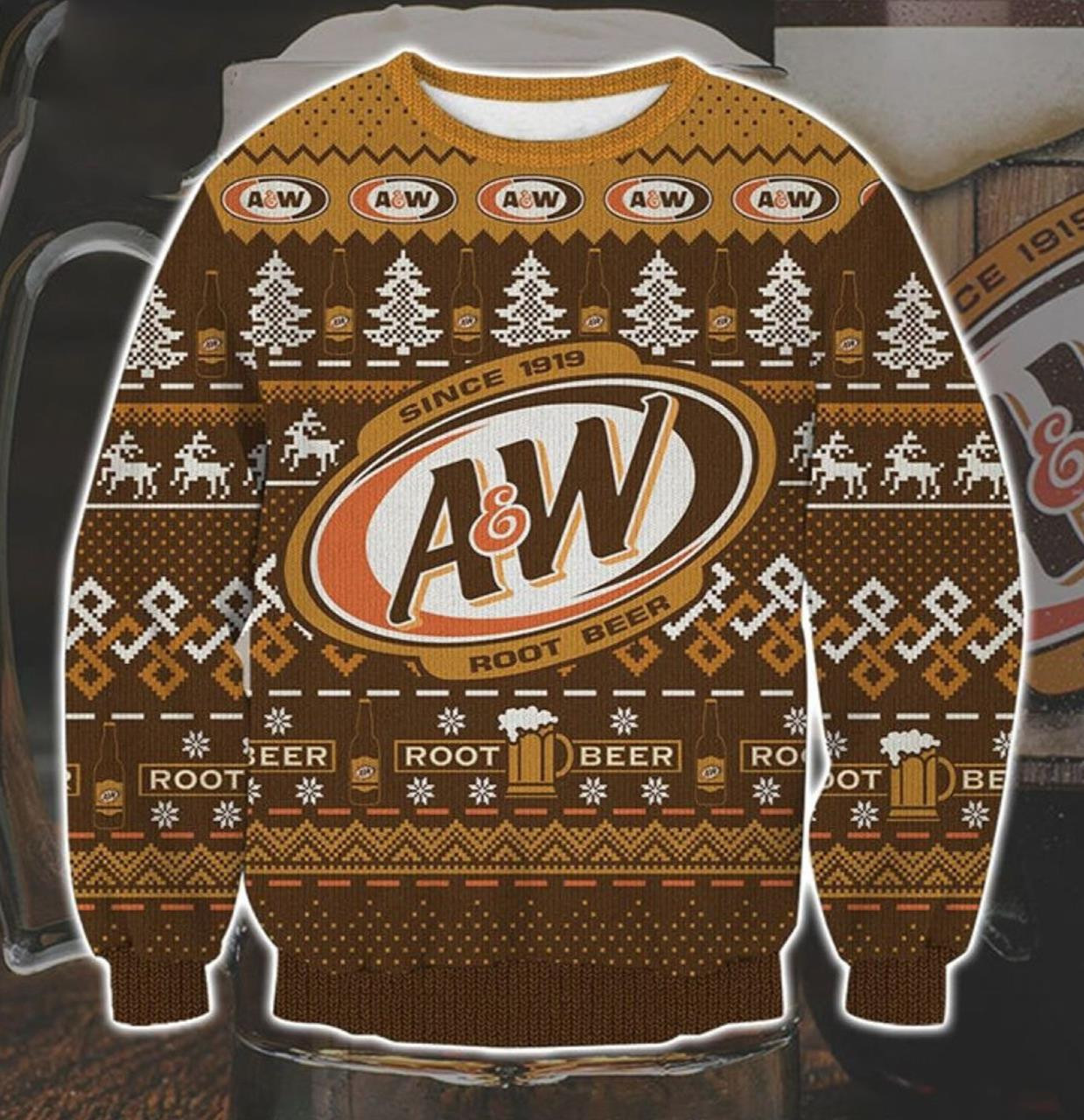 A&W Root Beer Ugly Christmas Sweater 2021 Shirt For Women Men Couple Family Funny Cute