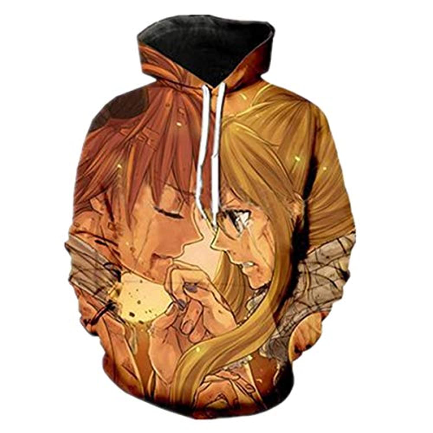 3D Printed Fairy Tail Casual Pullovers – Pouch Pocket Drawstring Hoodie