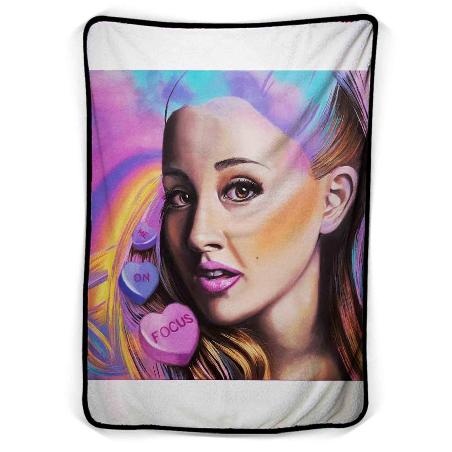 Ariana Grande Me On Focus Art Fleece Blanket