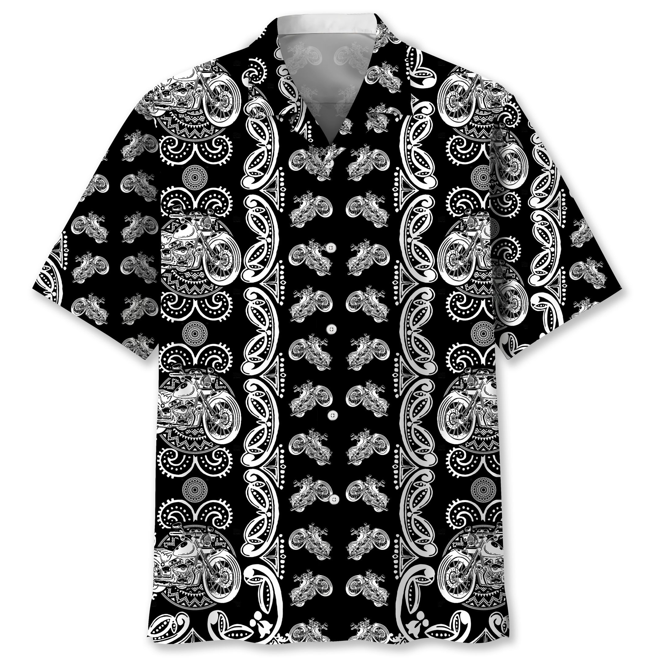 Motorcycle Partern Hawaiian Shirt Ha35740