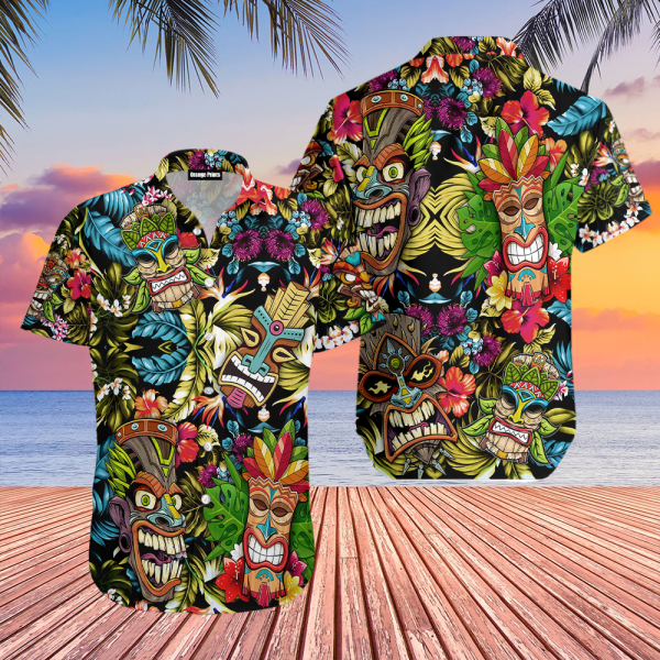 Tiki Colorful Hawaii Shirt For Men Women Ha106351