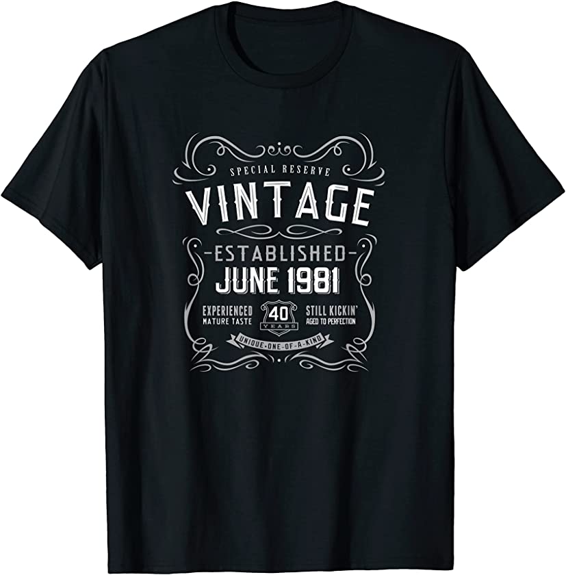 40th Birthday Funny June 1981 Vintage Retro gift T-Shirt