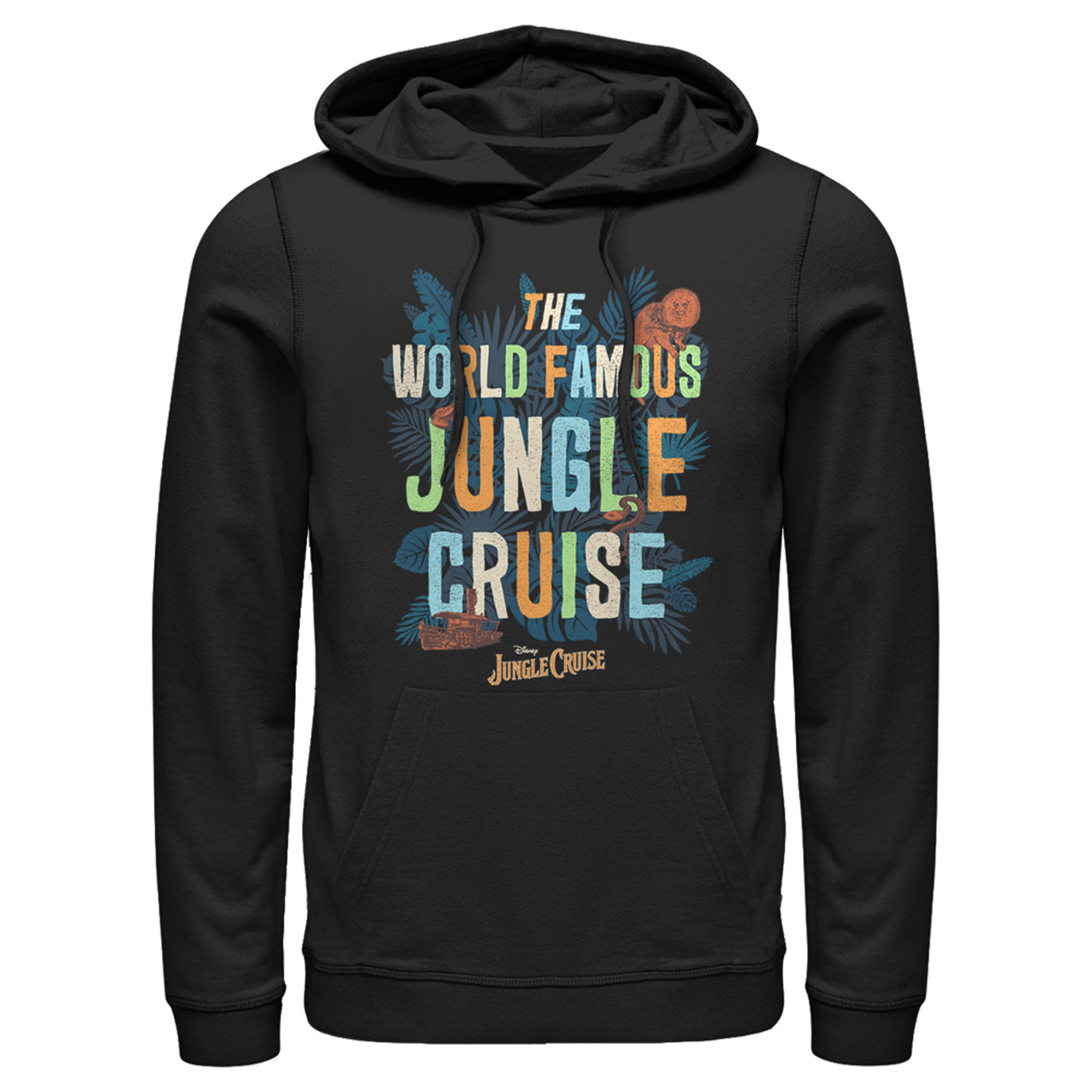 Jungle Cruise Men’S The World Famous Logo  Pull Over Hoodie