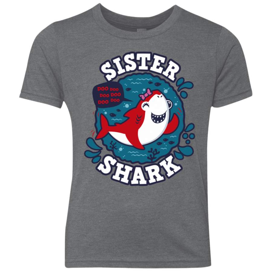 Shark Family trazo – Sister Youth Triblend T-Shirt