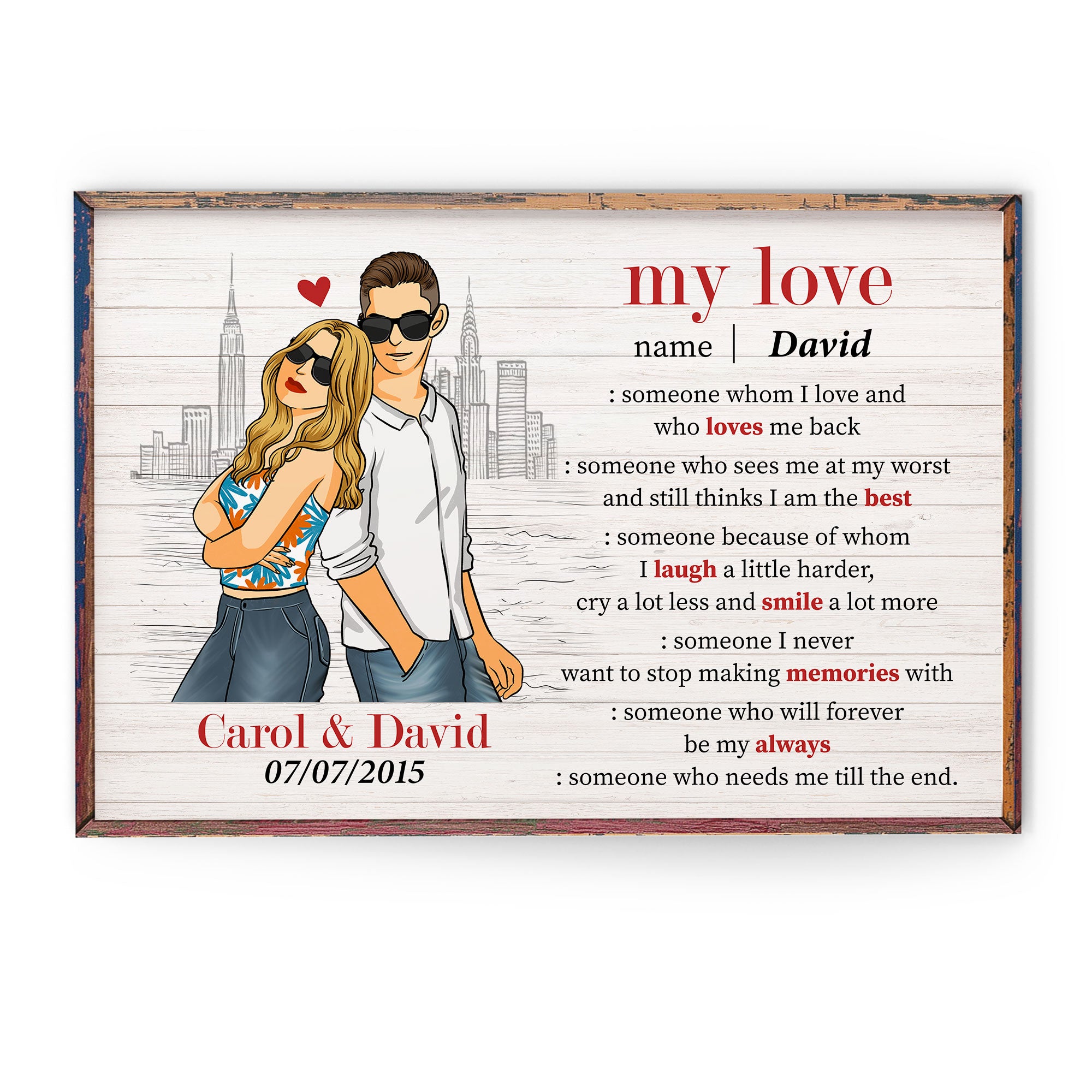 Love Definition, Couple Custom Poster/Canvas, Gift For Lovers