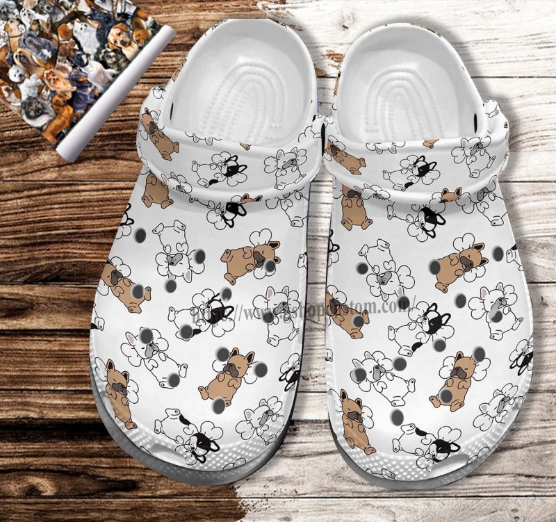 Bull Dog Pattern Croc Shoes Gift Gift Mother Day 2022 – Bull Dog Mom Lover Shoes Croc Clogs Women