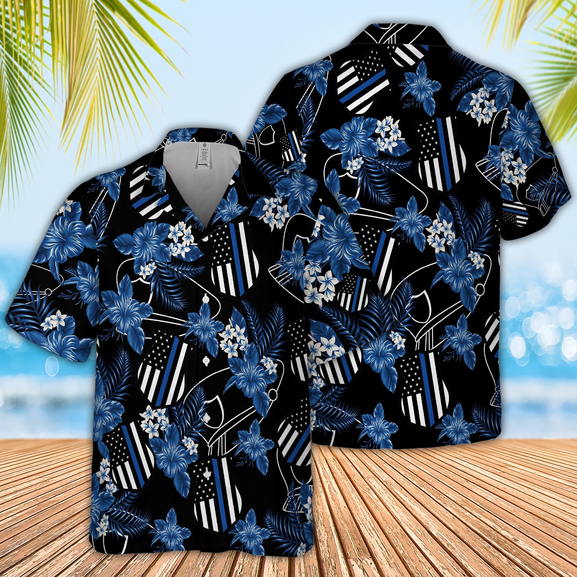 Police Seamless Pattern Hawaii Shirt For Men Women Adult Ha73155