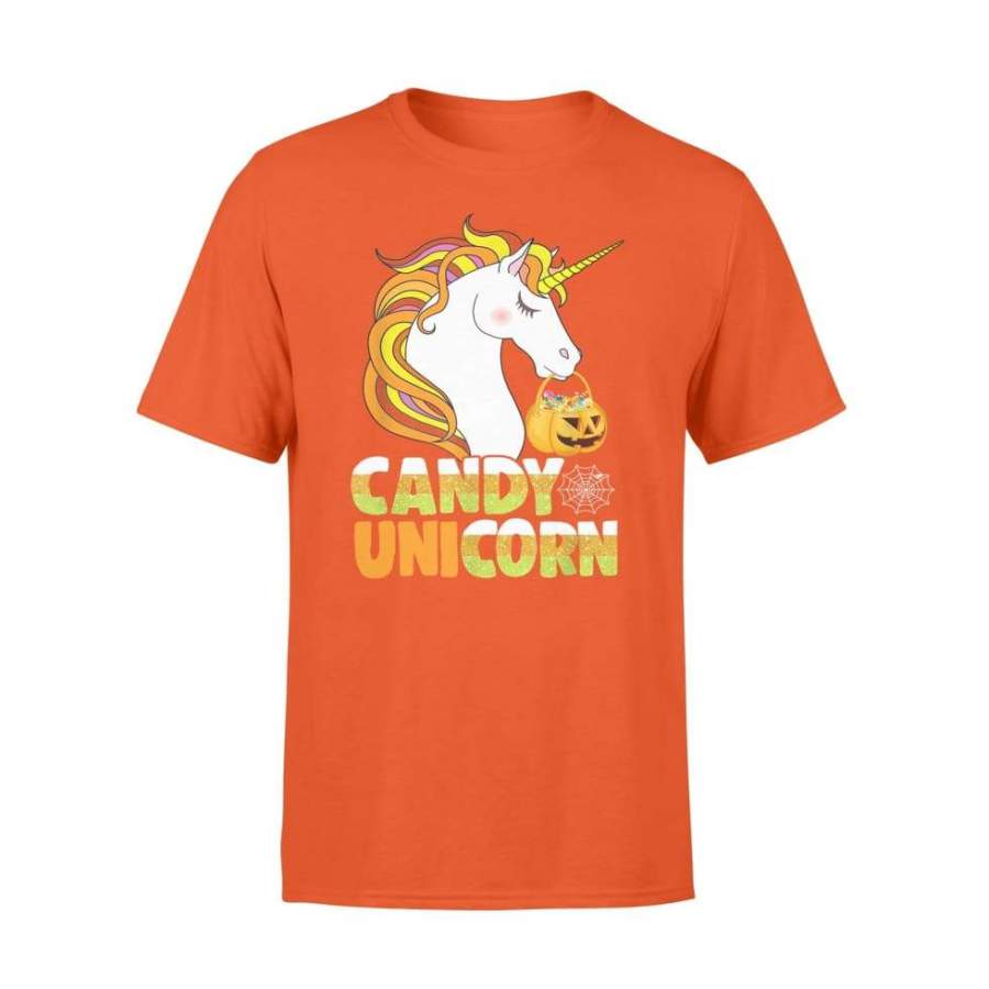 Cute Candy Corn Unicorn Shirt Halloween Girls Outfit – Standard T-shirt