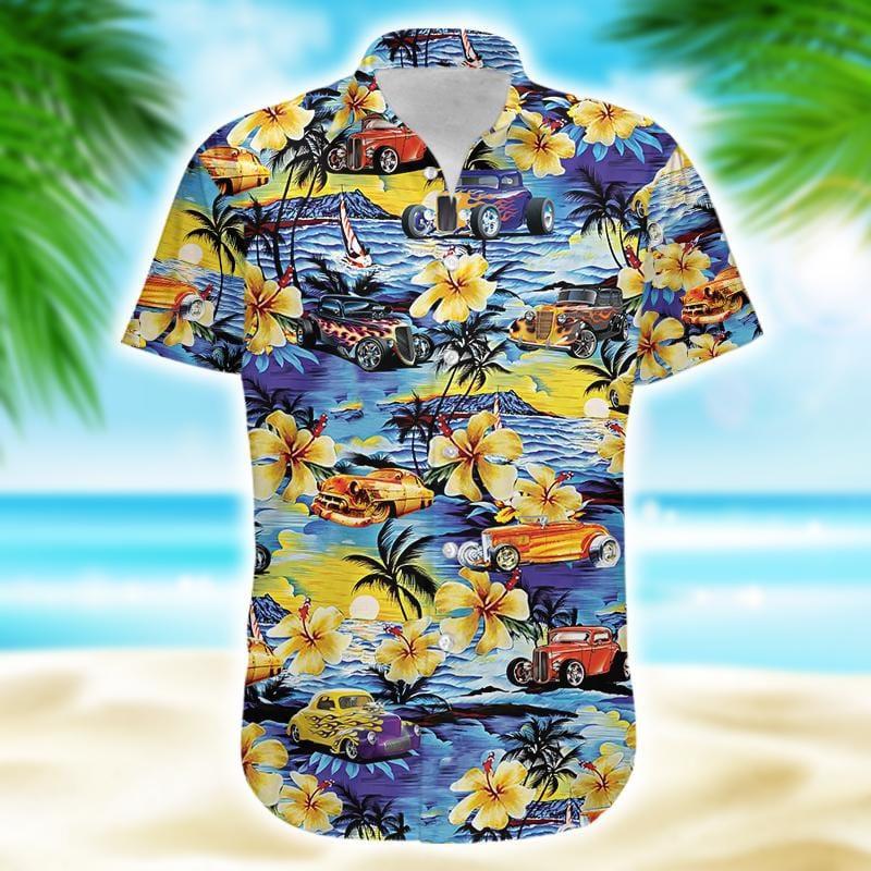 Hawaii Aloha Shirts Hot Rod Tropical Ha17976