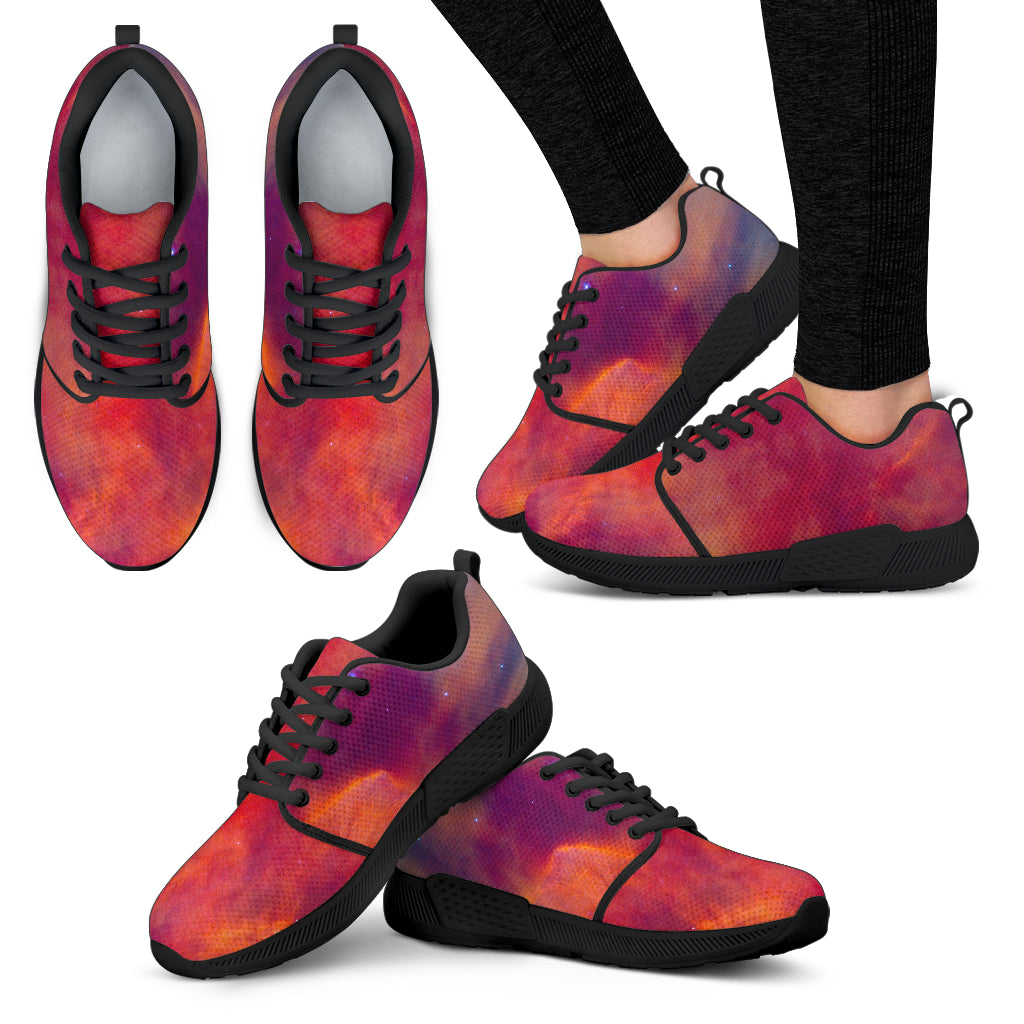 Abstract Nebula Cloud Galaxy Space Print Women’S Athletic Shoes