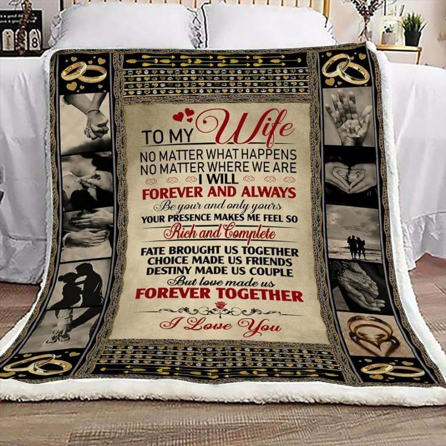 Family Blanket To My Wife No Matter What Blanket Family Gift Ideas