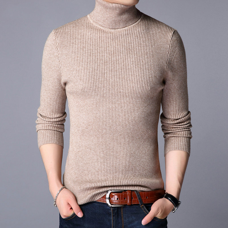 2022 Winter Men Turtleneck Sweater Mens Thick Warm Men’s Pullover Casual Classic Turtleneck Slim Pullovers Male Knitting Sweater alx