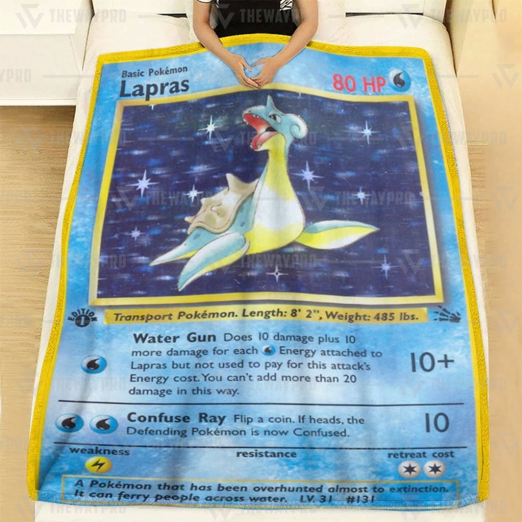 Anime Pokemon Lapras Holo Custom Blanket And Quilt – Saleoff 261021