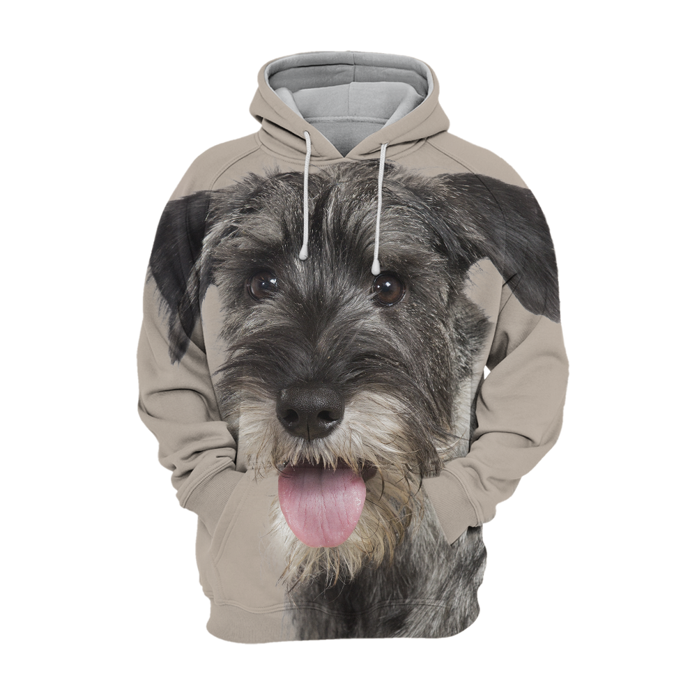 Unisex 3D Graphic Hoodies Animals Dogs Standard Schnauzer Happy