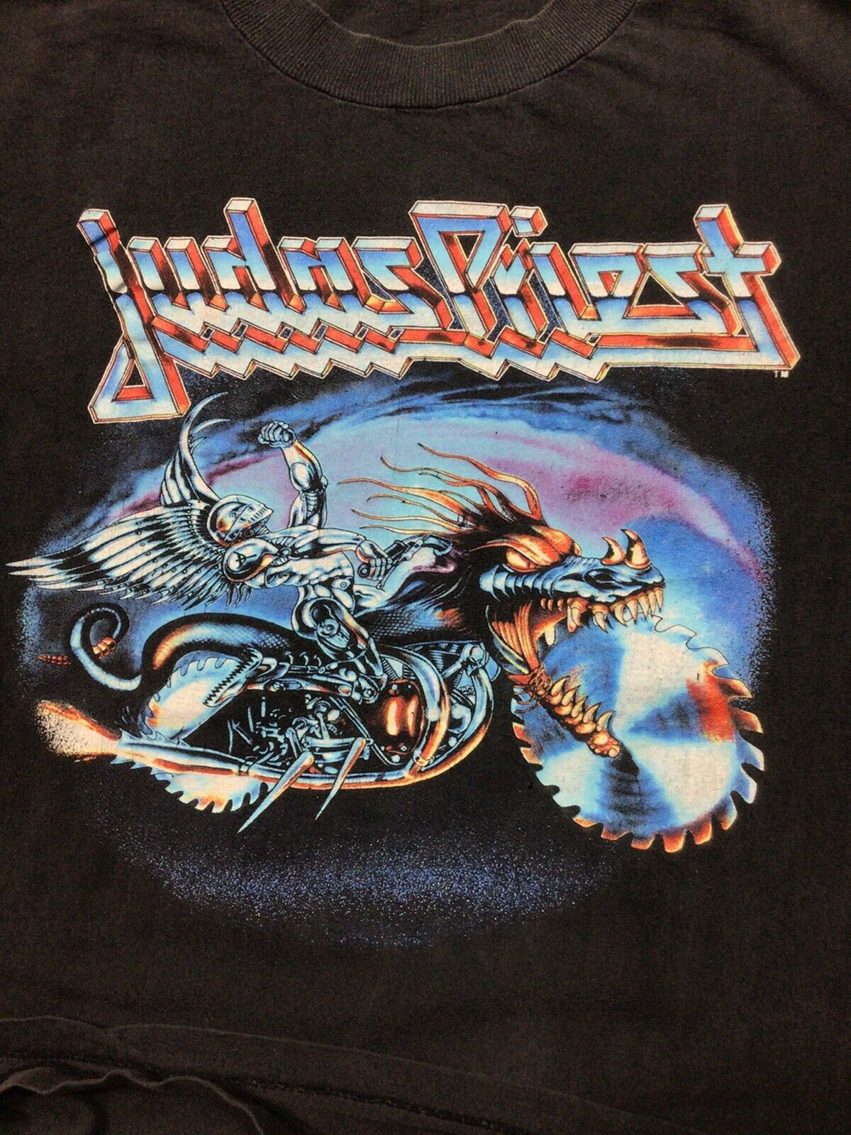 Vintage 1990 Judas Priest Pain Killer World Tour Shirt Single Stitch Original