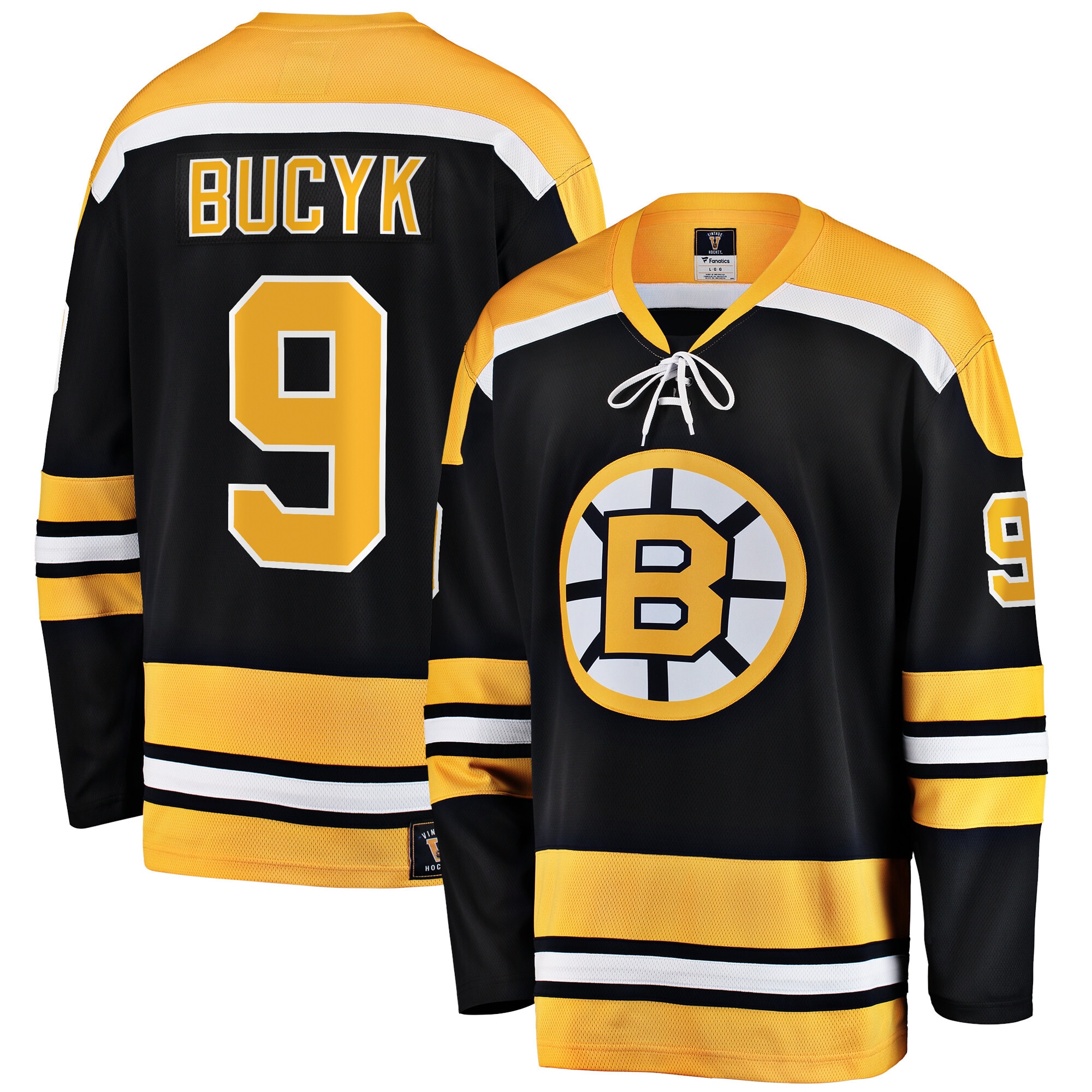 John Bucyk Boston Bruins Branded Premier Breakaway Retired Player Jersey – Black