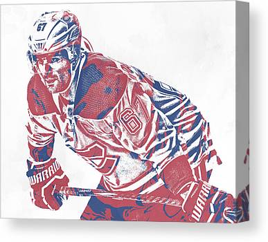 Max Pacioretty Montreal Canadiens Pixel Art 1 Joe Hamilton Canvas Print