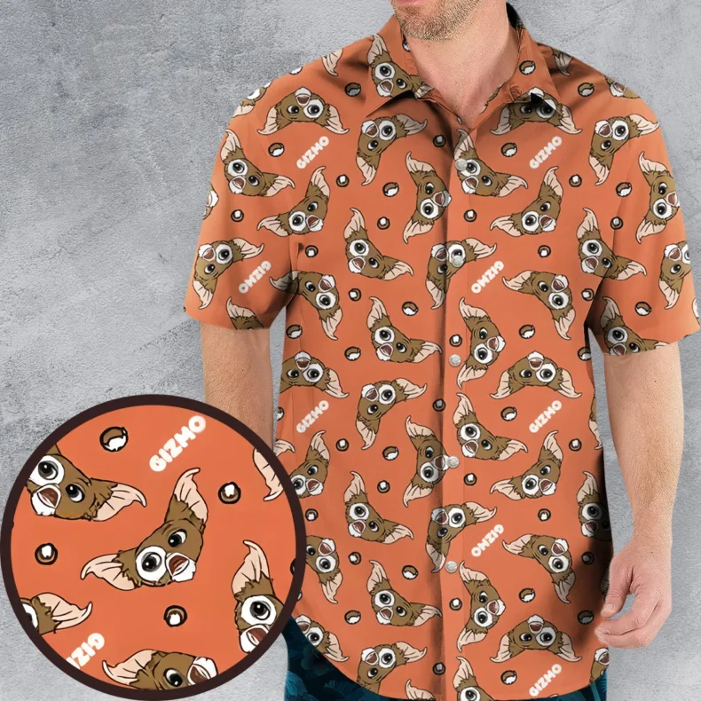 Gremlins Gizmo Head Toss Hawaiian Shirt