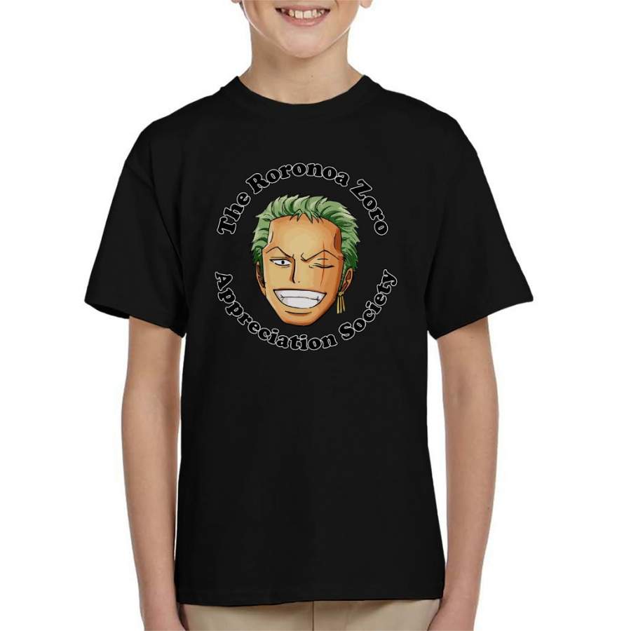 The Roronoa Zoro Appreciation Society One Piece Kid’s T-shirt